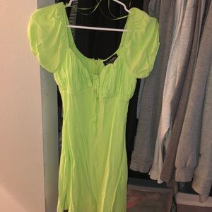 Lime Green Kittenish Dress